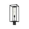 Z-Lite Dunbroch 1 Light Outdoor Post Mount Fixture, Black & Clear 584PHMR-BK - alternate 1